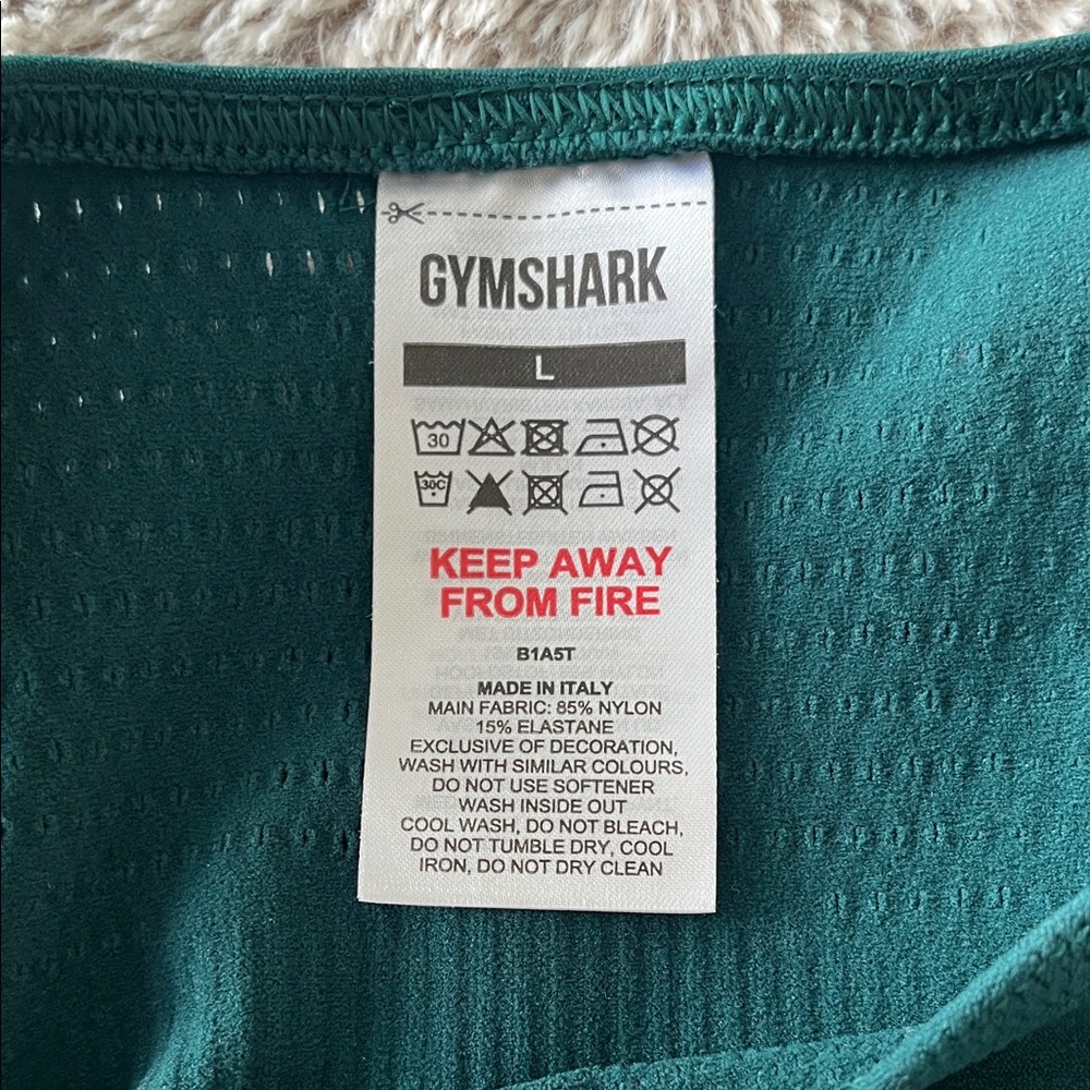 Gymshark Deep Green Crop Top - Picture 2 of 5